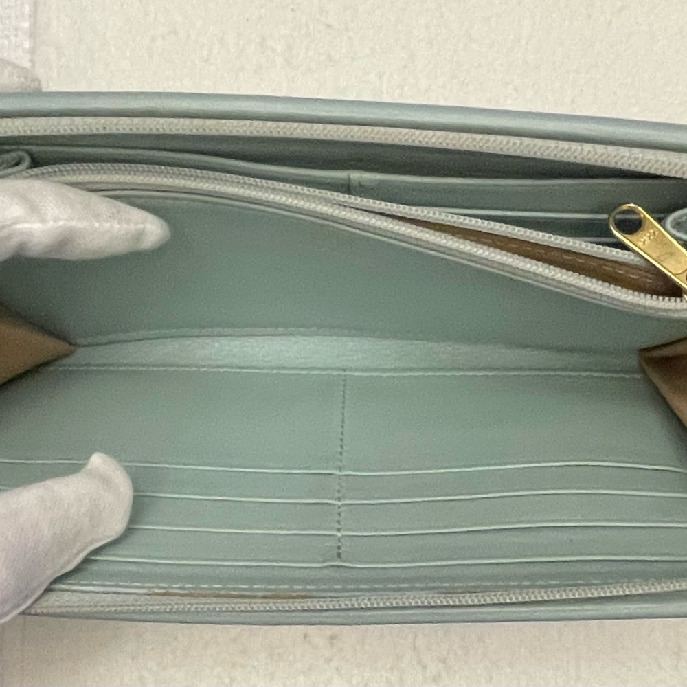 Celine Authentic Vintage Blue Leather Long Wallet - Picture 10 of 16